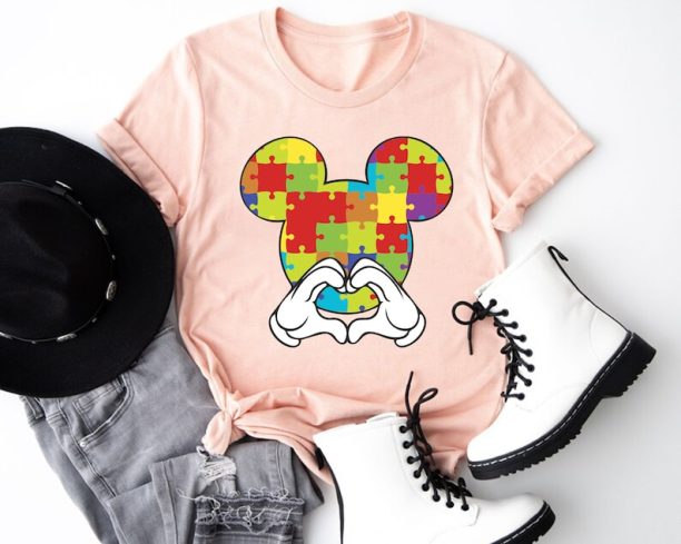 Disney Autism Shirt, Mickey Autism T-Shirt, Autism Day Shirt, Autism Shirt, Autism Awareness Shirt, Blue Ribbon Shirt