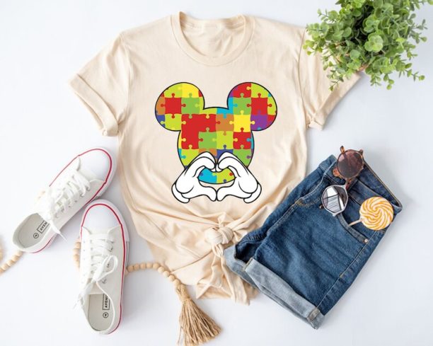 Disney Autism Shirt, Mickey Autism T-Shirt, Autism Day Shirt, Autism Shirt, Autism Awareness Shirt, Blue Ribbon Shirt