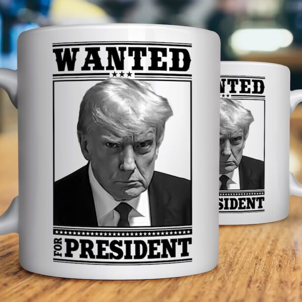 Trump Mugshot Wanted Mug, Never Surrender Mug, My favorite Mug Shot, Funny Trump Gift, Wanted For President