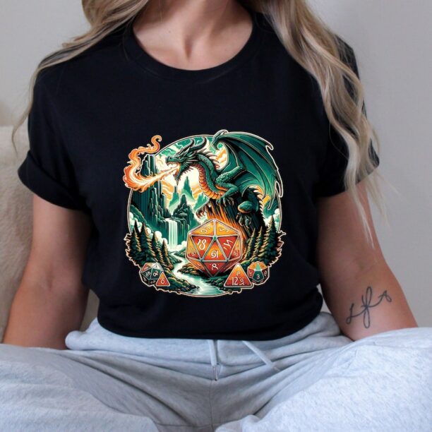 Dnd Dragon Shırt, Dragons Shirt, Dungeon Master Shirt, D&D Clothing, Fantasy Shirt, Rerto Shirt, Boardgame Gift