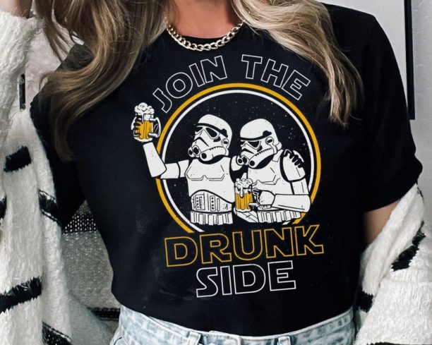 Funny Star Wars Drinking Beer Shirt | Retro Stormtrooper Join To The Drunk Side T-shirt | Star Wars Dad Tee