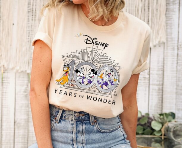 Mickey and Friends Disney 100 Years Of Wonder Shirt, Walt Disney T-shirt, Disneyland 2023 Trip, 100th Anniversary Tee