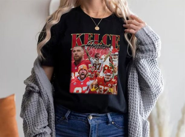 Vintage Travis Kelce shirt, Football shirt, Classic 90s Graphic Tee, Unisex, Vintage Bootleg, Gift, Retro