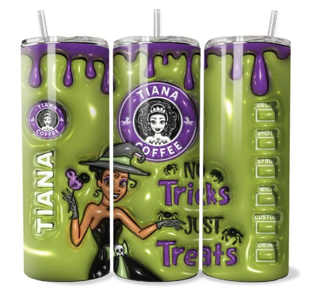 Princess Tiana Halloween Tumbler | Sublimation tumbler | Halloween | Trick or Treat | Starbucks Coffee