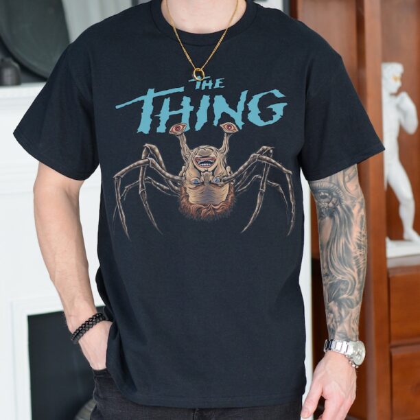 Retro The Thing Horror Movie T-Shirt, Vintage Garment-Dyed Movie Memorabilia