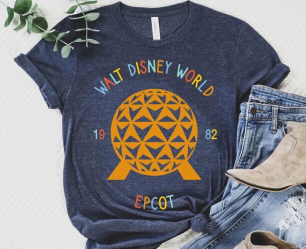 Retro Epcot 1982 Walt Disney World Shirt, Vintage Disney T-shirt, Epcot Theme Park, Disney Parks Trip