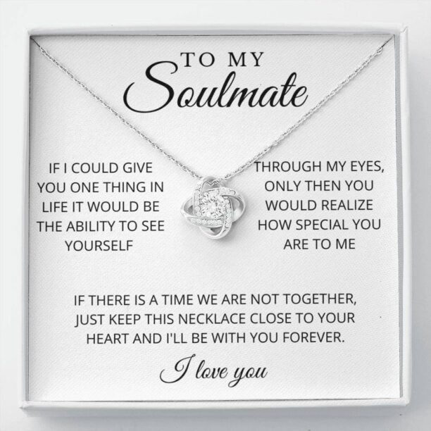 To My Soulmate Necklace, Soulmate Gift, Anniversary Gift for Her, Birthday Christmas Gift for Girlfriend Wife