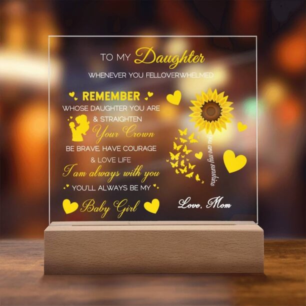 Christmas Mom to Daughter Gift, Daughter Keepsake Gift, Mother Daughter Keepsake, Daughter Acrylic Plaque