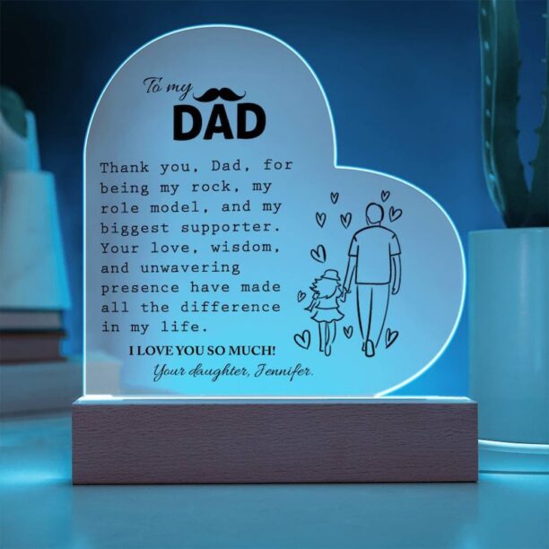 Personalized Acrylic Plaque For Dad, Dad Christmas Gift, Personalised Dad Gift, Dad Birthday Gift