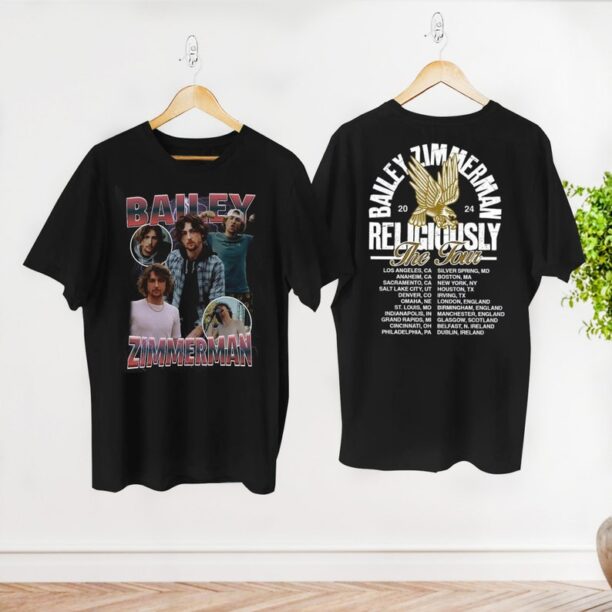 Religiously Tour 2024 Bailey Zimmerman Shirt, Bailey Zimmerman Fan Gift Shirt, Graphic Bailey Zimmerman Tee