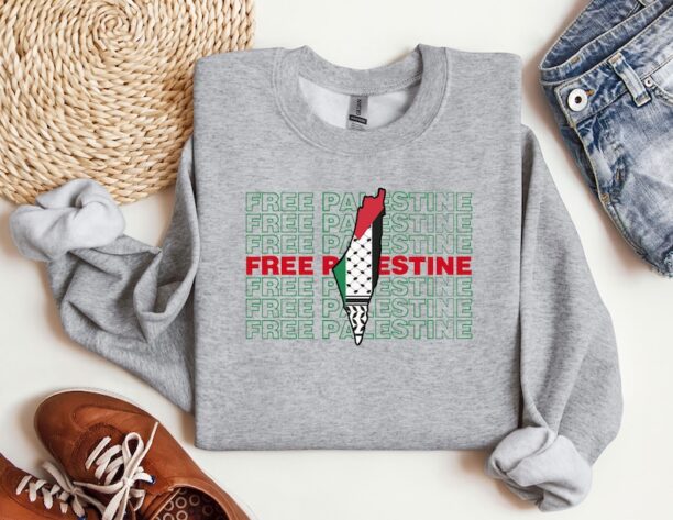 Free Palestine Gaza Sweatshirt, Palestine Hoodie, Activist Sweat, Equality Hoodie, Human Rights Sweater