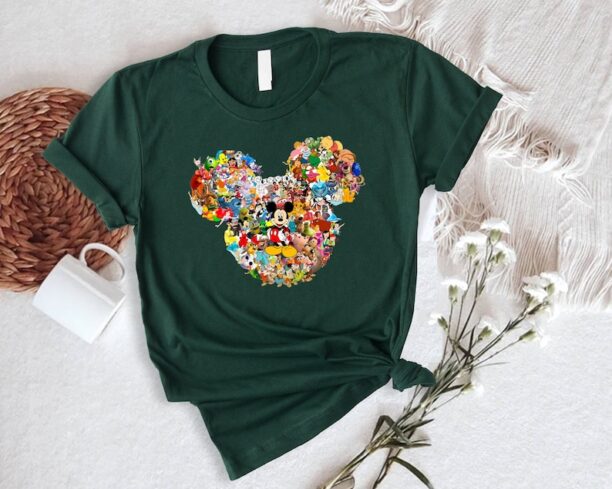 All Disney Characters Inside Mickey Head T-Shirt, Mickey Mouse Shirt, Disney Fan Gift Shirt, Disneyland Trip Shirt