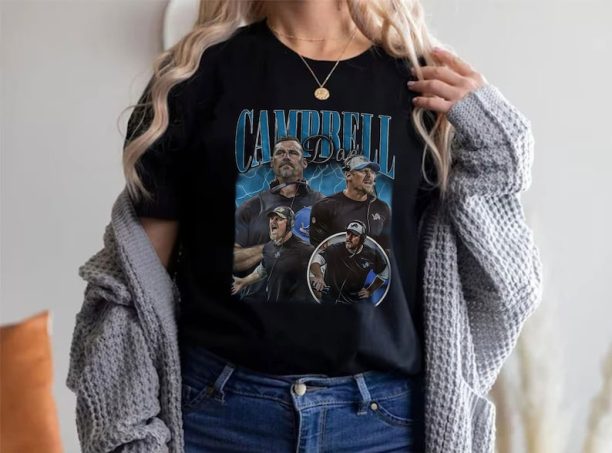 Vintage Dan Campbell shirt, Football shirt, Classic 90s Graphic Tees, Unisex, Vintage Bootleg, Gift, Retro