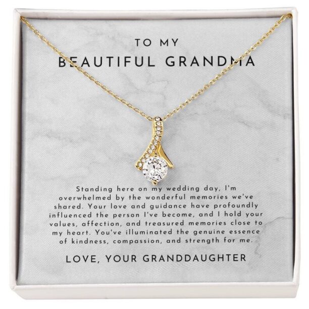 Grandma Necklace, To My Grandma Wedding Gift, Unique Gift For Grandma, To Grandma From Bride Gift