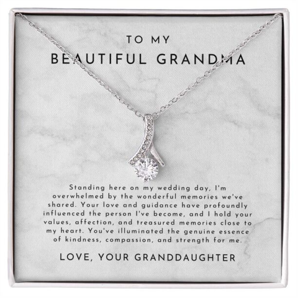 Grandma Necklace, To My Grandma Wedding Gift, Unique Gift For Grandma, To Grandma From Bride Gift