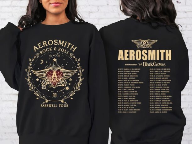 Aerosmith 2023 - 2024 Peace Out Farewell Tour with The Black Crowes Tour Concert Shirt, Sweatshirt, Hoodie all size