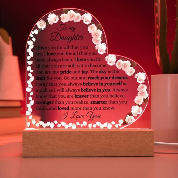 Daughter Acrylic Plaque, To my Daughter gifts ideas, Daughter Christmas gifts, Unique Daughter Birthday gift