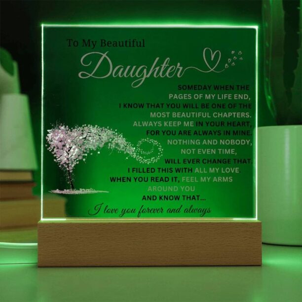 To My Daughter - Crown- Acrylic Square Plaque