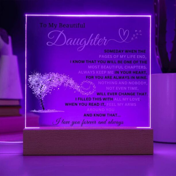 To My Daughter - Crown- Acrylic Square Plaque