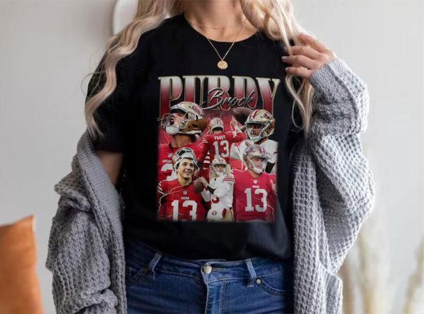 Vintage Brock Purdy shirt, Football shirt, Classic 90s Graphic Tee, Unisex, Vintage Bootleg, Gift, Retro