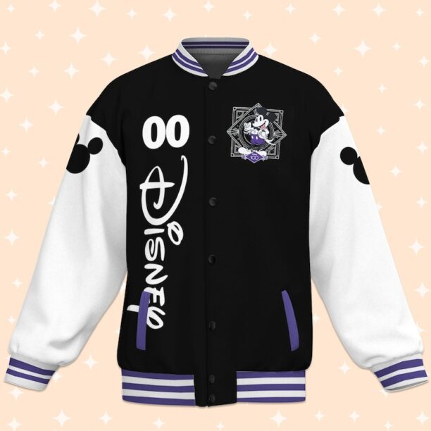 Custom Disney 100 Years Couple Mickey Varsity Jacket, Adult Varsity Jacket, Disney Jacket, Baseball Team Outfit