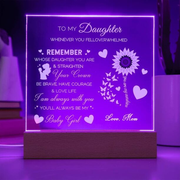 Christmas Mom to Daughter Gift, Daughter Keepsake Gift, Mother Daughter Keepsake, Daughter Acrylic Plaque