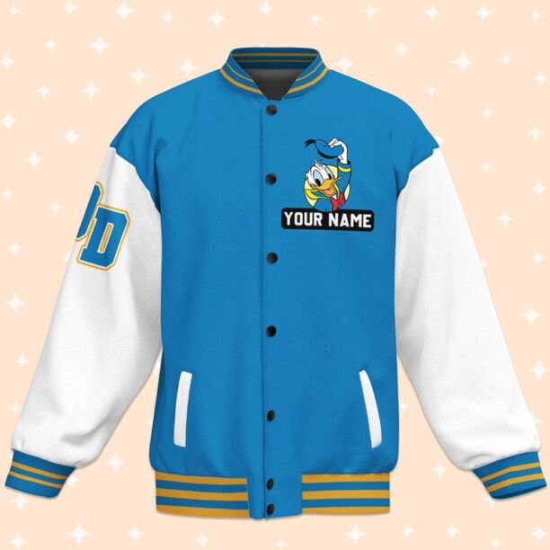 Personalize Disney Vintage Donald Duck, For disney fan, Custom Disney Jacket, Matching Baseball Team Outfit