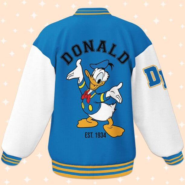 Personalize Disney Vintage Donald Duck, For disney fan, Custom Disney Jacket, Matching Baseball Team Outfit