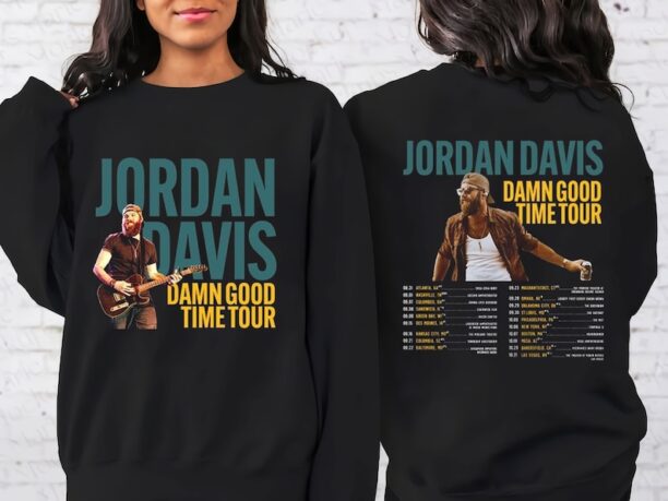 Jordan Davis Damn Good Time Tour 2023 Shirt, Jordan Davis Country Music fan Concert Shirt, Sweatshirt, Hoodie all size