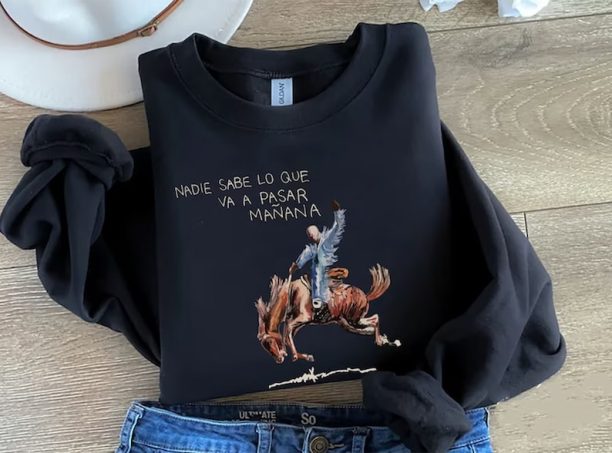 Bad Bunny Sweatshirt, Nadie Sabe lo que va pasar manana, Unisex Sweater,Bad Bunny 90s Music Shirt Shirt, Bad Bunny Merch