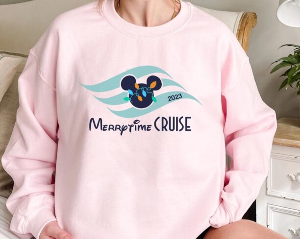 Very Merrytime Cruises Disney Christmas Shirt, Mickey Head Christmas Lights, Disney Cruise Line T-shirt, Holiday At Sea