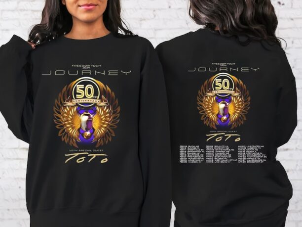 Journey Freedom Tour 2024 Shirt, Journey With Toto 2024 Concert Shirt, Journey Band Fan Shirt, Sweatshirt