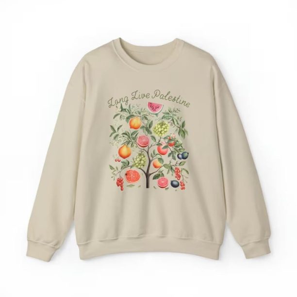 Fruits of Palestine Sweatshirt Watermelon Sweatshirt Fruit Sweatshirt Plaestine Olive Tree Palestine Sweatshirt Fig