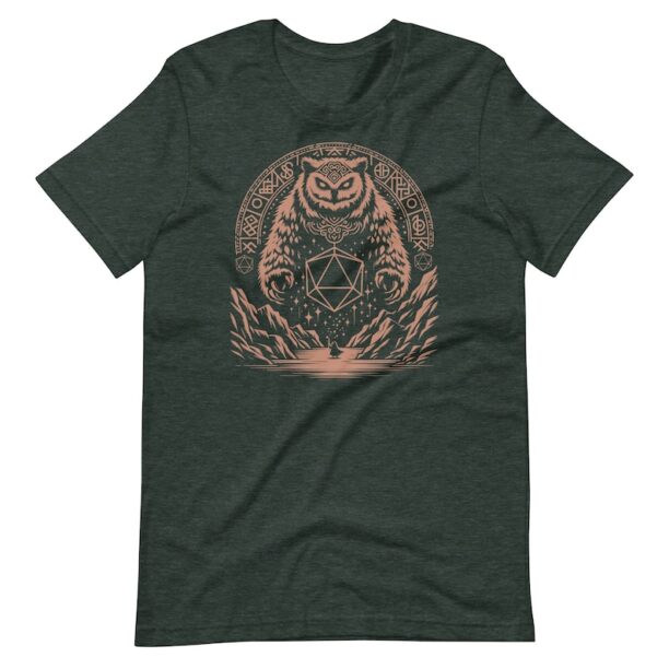 Fantasy Forest Bearowl T-Shirt: Mythical Creature Design, Tabletop RPG Gaming Apparel, Unique Gift for Gamers, Soft