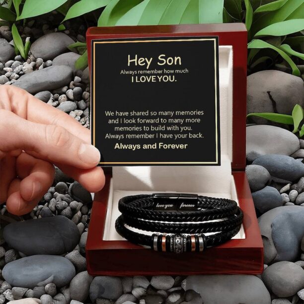 Personalized gift for son, Bracelet for Son from Mom, Gift for Son Birthday, Son Bracelet Gift, Christmas Gift for Son