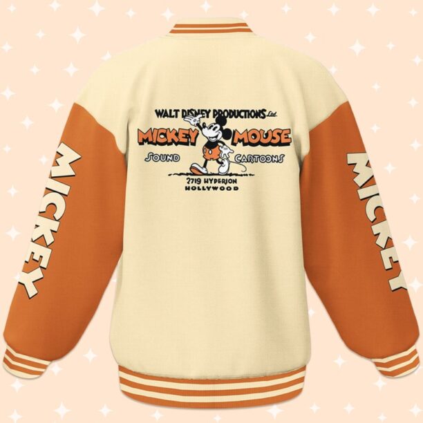 Personalize Jersey Mickey Vintage Orange Color Varsity Jacket, Matching Baseball Team Outfit, Adult Varsity Jacket