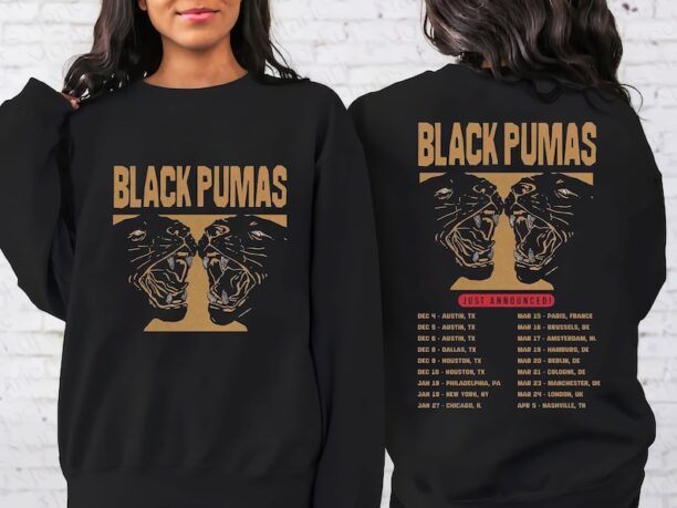 Black Pumas 2023 2024 Tour Shirt, Black Pumas Band Fan Shirt, Black Pumas Tour Concert Shirt, Sweatshirt