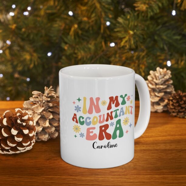 Personalized In My Accountant Era Mug, Custom Name Accountant Gift, Retro Mug for Accountant, CPA Mug