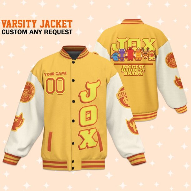 Custom Monster University Jox Uniform Varsity Jacket, Adult Varsity Jacket,Personalized Jacket, Baseball Team Outfit