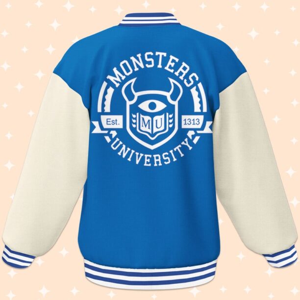 Custom Monster University Uniform Varsity Jacket, Baseball Outfit, Personalized Disney Jacket, Baseball Team Outfit