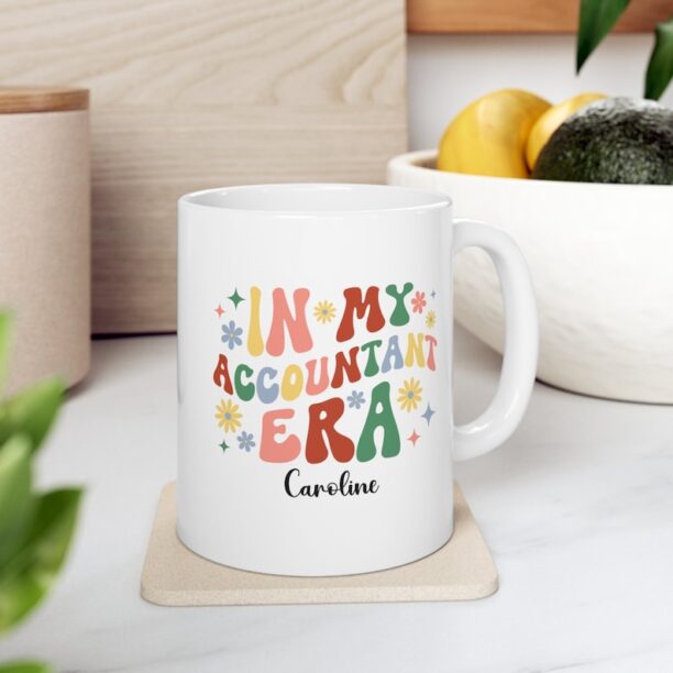 Personalized In My Accountant Era Mug, Custom Name Accountant Gift, Retro Mug for Accountant, CPA Mug