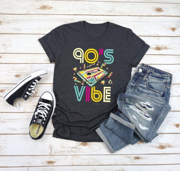 90's Cassette Vibe T-Shirt, Retro Vintage 90's Clothing, 90's Party Costume, 90s Birthday Present Gift