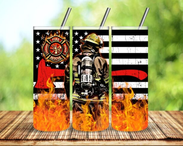 Firefighter 20 ounce Sublimation Tumbler