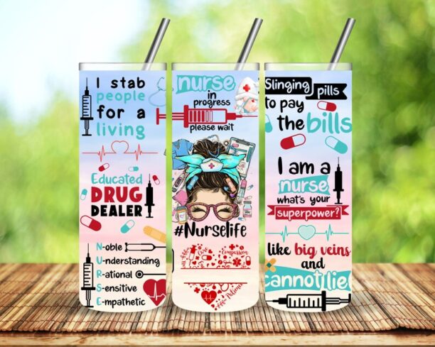 Nurse 20 ounce Sublimation Tumbler