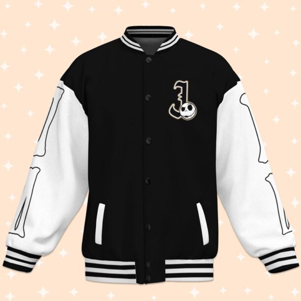 Personalize Disney Jack Skellington Black, For disney fan, Custom Disney Jacket, Matching Baseball Team Outfit