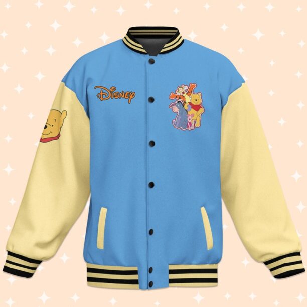 Personalize Winnie The Pooh And Friends, Disney Varsity Jacket, Adult Varsity Jacket, Uniform Varsity