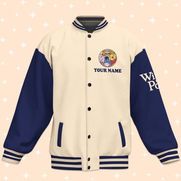 Personalize Disney Winnie The Pooh Disney Squad, Disney Varsity Jacket, Adult Varsity Jacket, Uniform Varsity