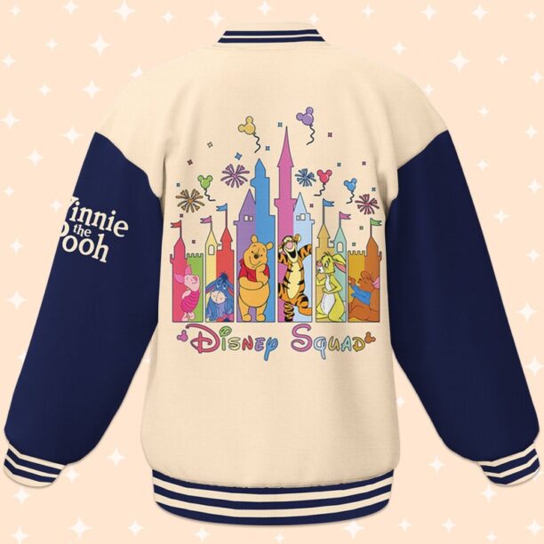 Personalize Disney Winnie The Pooh Disney Squad, Disney Varsity Jacket, Adult Varsity Jacket, Uniform Varsity