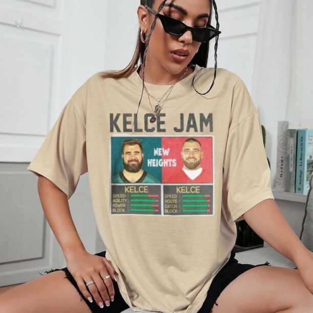 Kelce Jam New Heights Retro Football Sweatshirt, Jason Kelce And Travis Kelce Shirt, Game Day Shirt