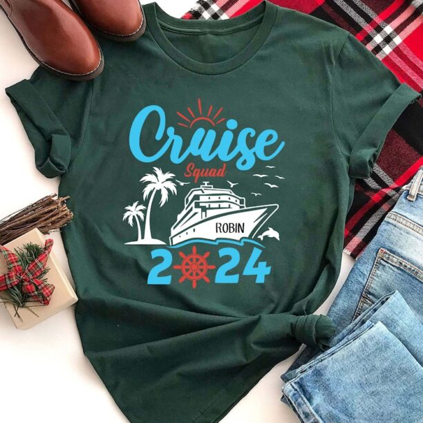 Personalized Cruise Squad 2024 with Name Shirt, Cruise Squad 2024 Shirts, Family Custom Cruise Shirt